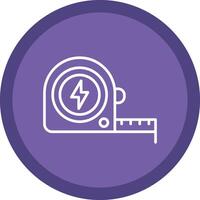 Measure Tap Line Multi Circle Icon vector