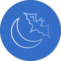 Halloween Moon Flat Bubble Icon vector