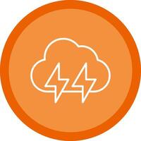 Lightening Line Multi Circle Icon vector