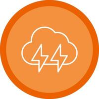 Lightening Line Multi Circle Icon vector