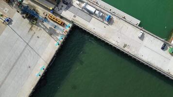 High Angle View of Dover Port and Ocean, England Great Britain. April 20th, 2024 video