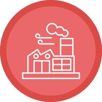 Factory Line Multi Circle Icon vector