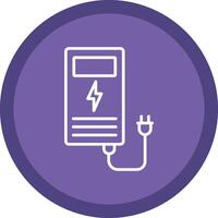 Electric Station Line Multi Circle Icon vector