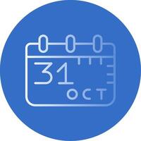 October 31st Flat Bubble Icon vector