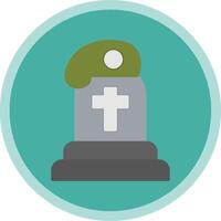 Grave Flat Multi Circle Icon vector