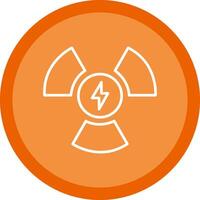 Nuclear Power Line Multi Circle Icon vector