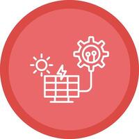 Solar Panel Line Multi Circle Icon vector