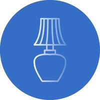 Lamp Flat Bubble Icon vector