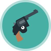 Gun Flat Multi Circle Icon vector