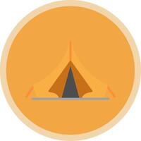 Tent Flat Multi Circle Icon vector