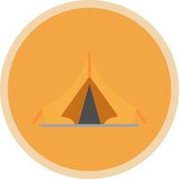 Tent Flat Multi Circle Icon vector