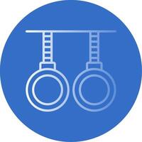 Gymnastics Flat Bubble Icon vector