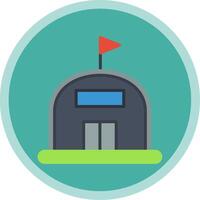 Warehouse Flat Multi Circle Icon vector