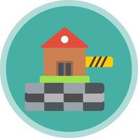 Barrier Flat Multi Circle Icon vector