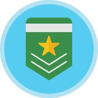 Badge Flat Multi Circle Icon vector