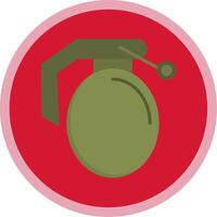 Grenade Flat Multi Circle Icon vector