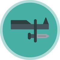 Bayonet Flat Multi Circle Icon vector