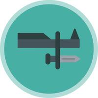 Bayonet Flat Multi Circle Icon vector