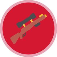 Gun Flat Multi Circle Icon vector