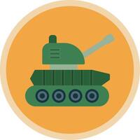Tank Flat Multi Circle Icon vector