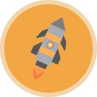 Missile Flat Multi Circle Icon vector