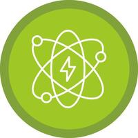 Atomic Energy Line Multi Circle Icon vector