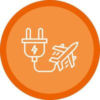 Electric Transport Line Multi Circle Icon vector