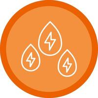 Hydro Power Line Multi Circle Icon vector