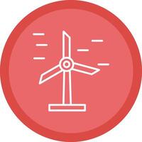 Wind Energy Line Multi Circle Icon vector