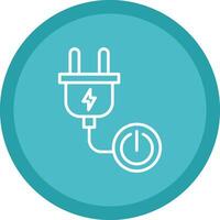 Power Button Line Multi Circle Icon vector