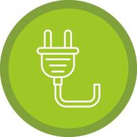 Plug Line Multi Circle Icon vector