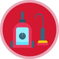 Vacuum Cleaner Flat Multi Circle Icon vector