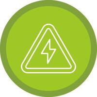 Electrical Danger Sign Line Multi Circle Icon vector