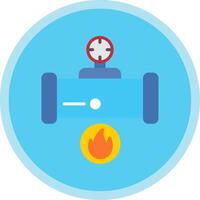 Gas Flat Multi Circle Icon vector