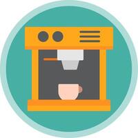 Coffee Machine Flat Multi Circle Icon vector