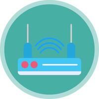 Router Device Flat Multi Circle Icon vector