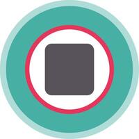 Stop Button Flat Multi Circle Icon vector