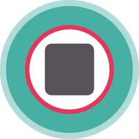 Stop Button Flat Multi Circle Icon vector