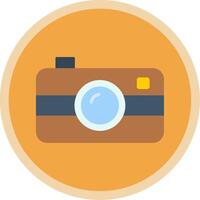 Camera Flat Multi Circle Icon vector