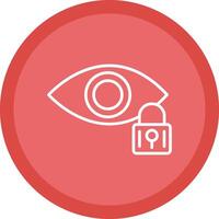 Retinal Scan Line Multi Circle Icon vector