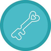 Love Key Line Multi Circle Icon vector