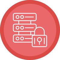 Secure Data Line Multi Circle Icon vector