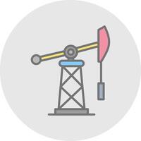 Fossil Fuels Line Filled Light Icon vector