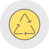 Recycle Line Filled Light Icon vector
