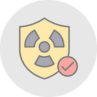 Safety Nuclear Line Filled Light Icon vector