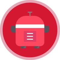 Slow Cooker Flat Multi Circle Icon vector