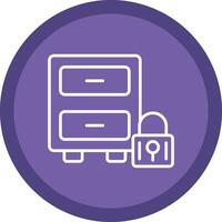 Filing Cabinet Line Multi Circle Icon vector