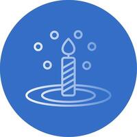 Bunsen Burner Flat Bubble Icon vector