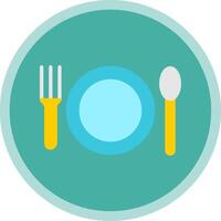 Cutlery Flat Multi Circle Icon vector