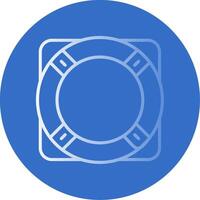 Life Ring Flat Bubble Icon vector